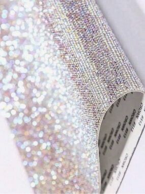 Sheet of Silver Rhinestone Appliqué for Craft, Clothing, Home Embellishments New